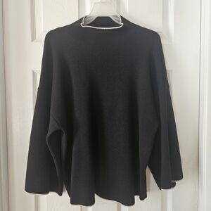 Max Studio Black High Neck Dolman Sleeve Sweater Size 1X